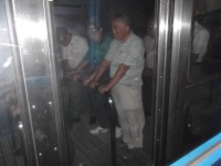 風害体験をする参加者